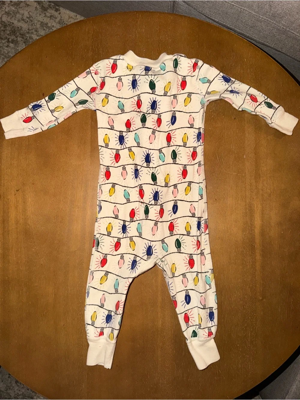 Hanna Andersson HannaJams (12-18M) Holiday Light Bulb Print Romper